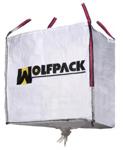 Saco Obra Big Bag Rafia 90x90x90cm. Con Válvula.  Carga máxima seg. 1.000Kg.