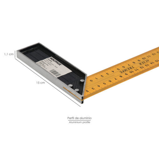 Escuadra Metalica 250 mm. Escuadra Carpintero, Escuadra Construcción, - Imagen 3