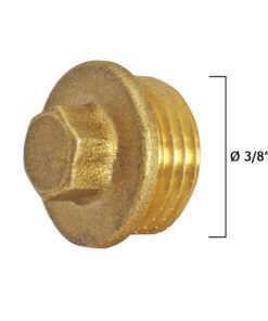 Tapon Ciego Macho Laton 3/8"