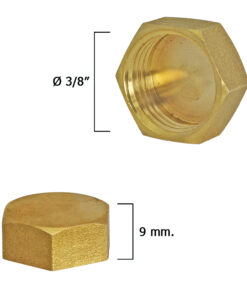 Tapon Ciego Hembra Laton 3/8"