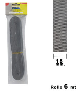 Cinta Persiana Wolfpack Gris 18 mm. Rollo 6 Metros