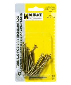 Tirafondo Pozidriv Bicromatado 4,0/20x 40 mm. (20 Piezas)