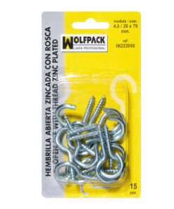 Hembrilla Abierta 4,0 / 20 x 80 mm. (15 Piezas)