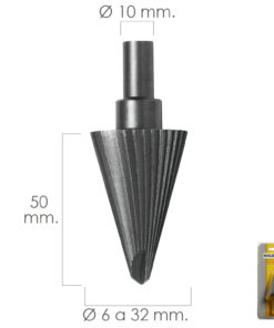 Fresa Conica Hss Ø 6-32 mm. Para Taladro / Fresadora
