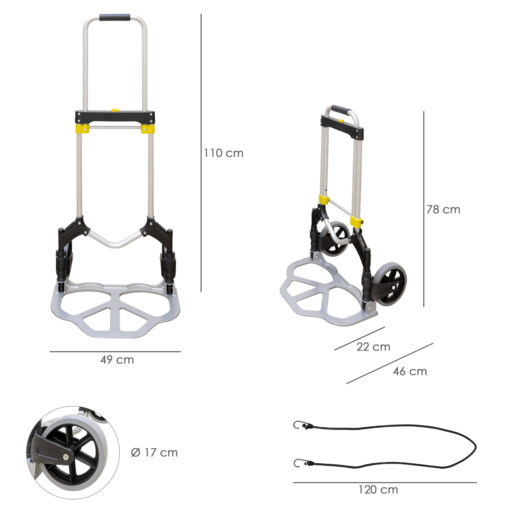 Carretilla Plegable Aluminio Portatil   80 kg. - Imagen 3