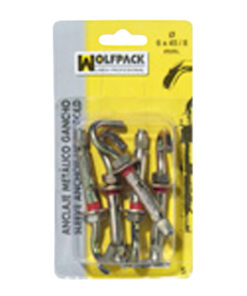 Anclaje Metálico Gancho 10x 70/12 mm. (2 Piezas)