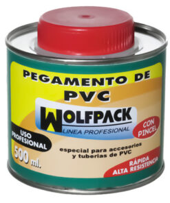 Pegamento Pvc  Wolfpack  Con Pincel 500 ml.