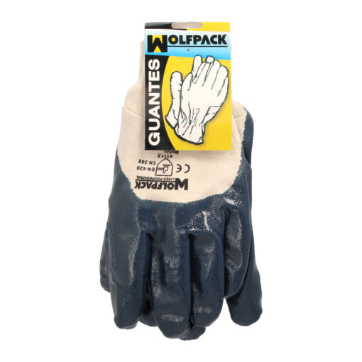 Guantes Nitrilo / Lona  Pesados Nimax 10"