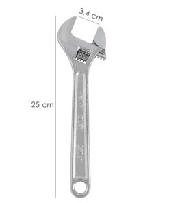 Llave Ajustable Moleta 10" / 250 mm. Llave Inglesa, Llave Apriete, Llave Ajustable