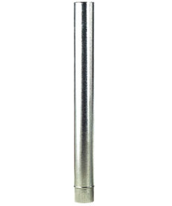 Wolfpack Tubo Estufa Acero Galvanizado Ø 130 mm, Ideal Estufas de Leña, Chimenea, Alta resistencia, Conducto Humos