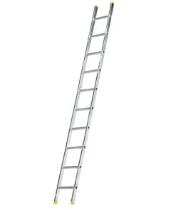 Escalera Aluminio 1 Tramo, 10 Peldaños. Antideslizante, Resistente.