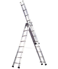 Escalera Aluminio Industrial Pronor 3 Tramos. 9+9+9 Peldaños