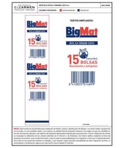 Alternative view of BOLSA DE BASURA CIERRA FACIL GRIS 55X60 (15 BOLSAS/ROLLO) EL CARMEN