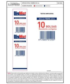 Alternative view of BOLSA DE BASURA DOMESTICA AZUL 75X90 (10 BOLSAS/ROLLO) EL CARMEN