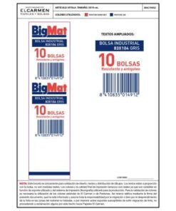 Alternative view of BOLSA DE BASURA INDUSTRIAL ECO GRIS 83X104 (10 BOSAS/ROLLO) EL CARMEN