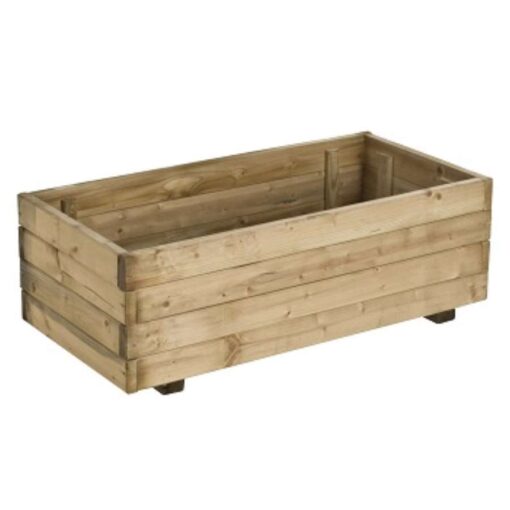 JARDINERA RUSTICA RECTANGULAR 80X40XH.27 CM 63L (C) FOREST STY