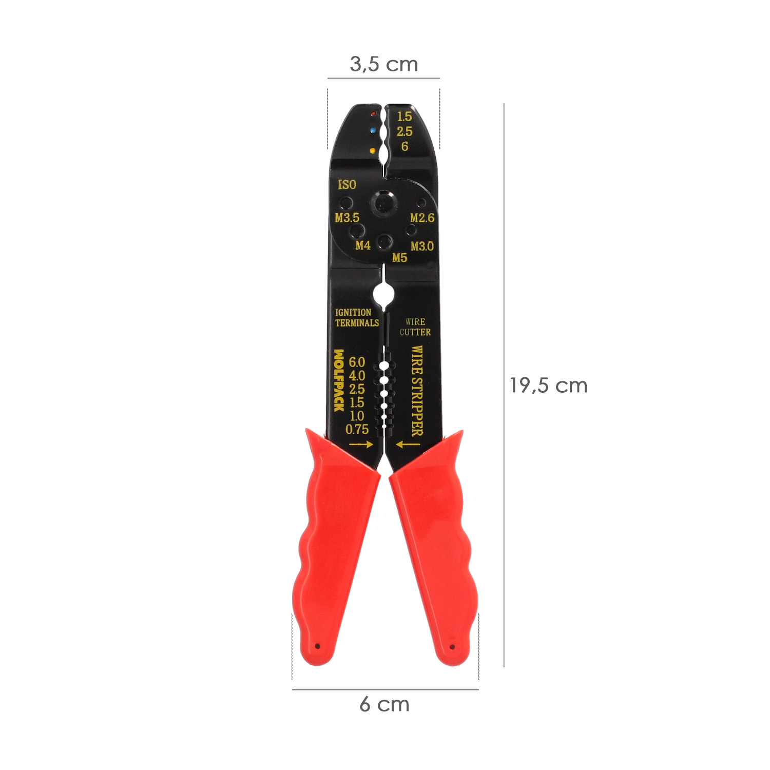 Alicates Crimpar Terminales Con Pelacables 195 mm. - Imagen 3