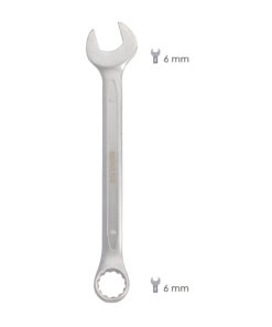 Alternative view of Llave Combinada Plus 6x6 Acero Cromo Vanadio DIN 3113. Llave Doble Boca, Llave Fija, Llave Estrella
