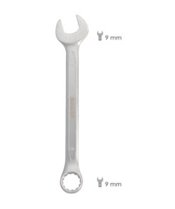 Alternative view of Llave Combinada Plus 9x9 Acero Cromo Vanadio DIN 3113. Llave Doble Boca, Llave Fija, Llave Estrella
