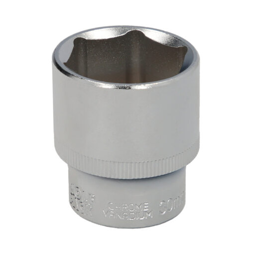 Llave Vaso 1/2" Hexagonal 30 mm. Perfil de 6 caras. Acero Cromo Vanadio, Aristas Redondas - Imagen 2