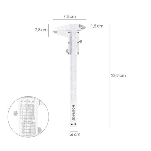Calibre Acero Inoxidable Profesional 150 mm. Alta Precisión - Imagen 3