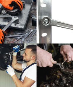 Llave Estrella Acodada Plus Acero Cromo Vanadio 20x22 DIN 838. Llave Doble Boca Acodada, Llave Fija Estrella Acodada