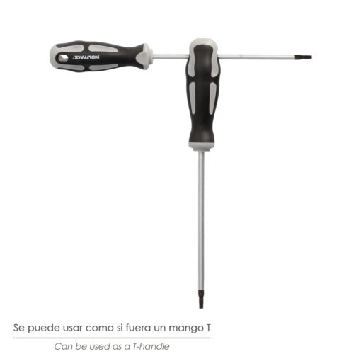 Destornillador Torx Inviolable Acero S2 Mango TPR Bimaterial. Medida T07 x Ø 3,0 x 75 mm. - Imagen 6