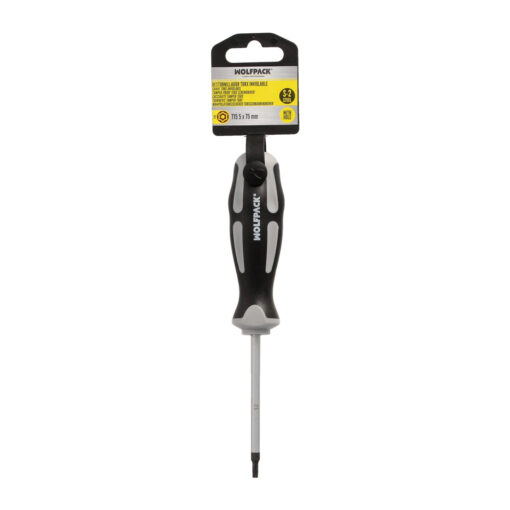 Destornillador Torx Inviolable Acero S2 Mango TPR Bimaterial. Medida T15 x Ø 5,0 x 75 mm.