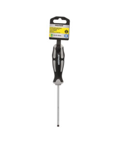 Destornillador Plano Vaciado Acero S2 Mango TPR Bimaterial. Medida 1,0 x Ø 5,0 x 100 mm.  DIN5265