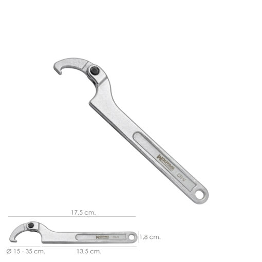 Llave De Gancho Articulada Para Tuberias Ø 15 A 35 mm. - Imagen 3