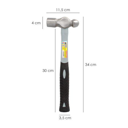 Martillo Bola 650 Gramos Mango Fibra Vidrio - Imagen 3