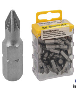 Alternative view of Puntas Destornillador Pozidriv Nº 1 (50 Piezas). Acero S2 al Cromo Vanadio. Puntas Hexagonales, Destorpuntas,