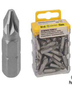 Alternative view of Puntas Destornillador Pozidriv Nº 2 (50 Piezas). Acero S2 al Cromo Vanadio. Puntas Hexagonales, Destorpuntas,