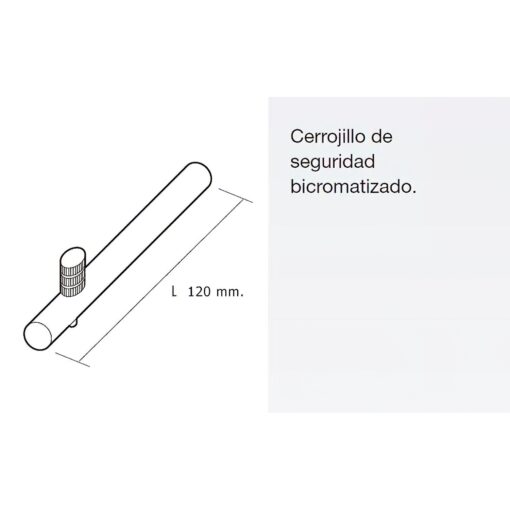 Cerrojillo Persiana Seguridad 120x5,5 mm.