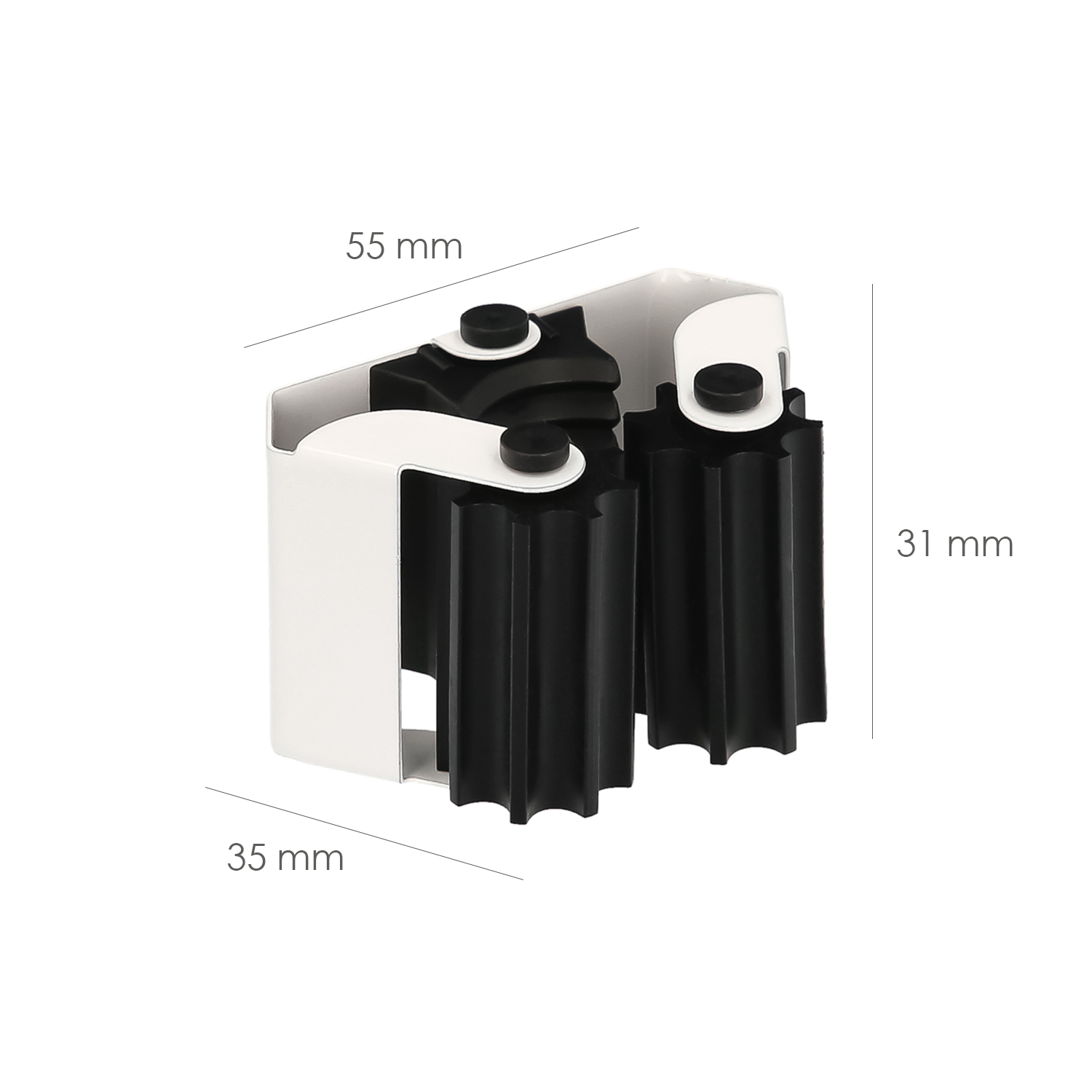 Colgador Adhesivo / Atornillable Para Escobas, Fregonas, Cepillos, Recogedores (Blister 2 piezas) - Imagen 3