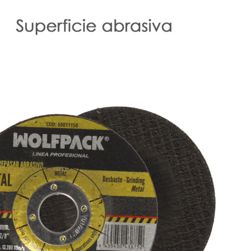 Disco Repasar Abrasivo Ø 115 x Ø 22 mm. Espesor 6,4 mm. Disco Radial / Amoladora Universal Compatible Con Todas Las Amoladoras - Imagen 4