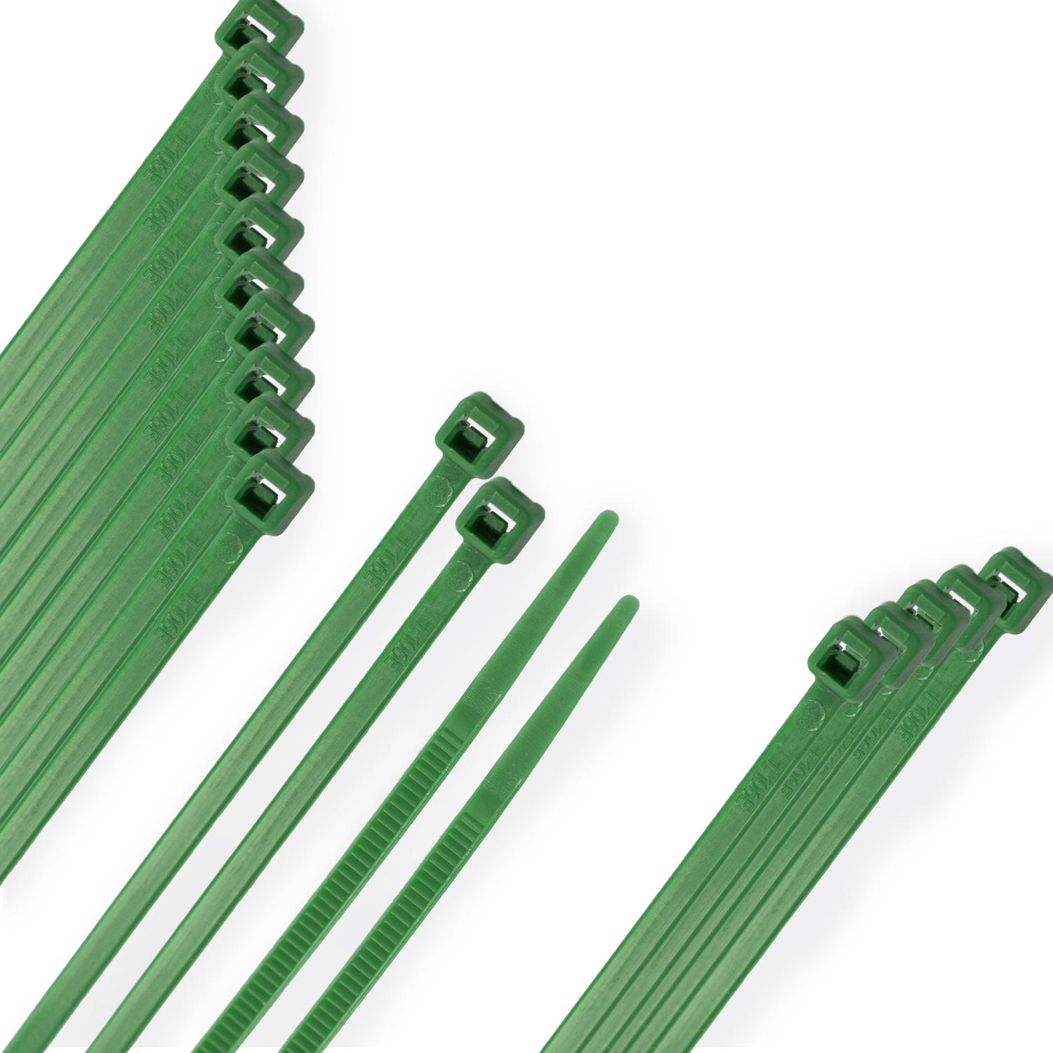 Brida Nylon 100%. Color Verde 3,6 x 200 mm. Bolsa 100 Unidades. Abrazadera Plastico, Organizador Cables, Alta Resistencia - Imagen 6