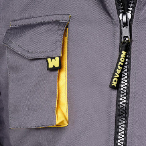 Chaqueta de Trabajo Gris/Amarillo Talla 52/54 L - Imagen 3