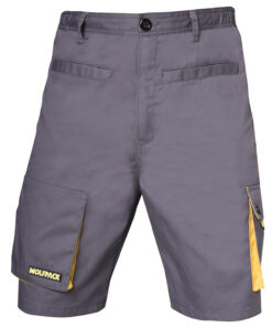 Alternative view of Pantalones Cortos DeTrabajo, Multibolsillos, Resistentes, Gris/Amarillo Talla 42/44 M