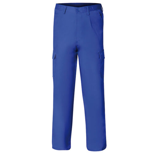 Pantalon De Trabajo Largo, Color Azul, Multibolsillos, Resistente, Talla 50 - Imagen 2