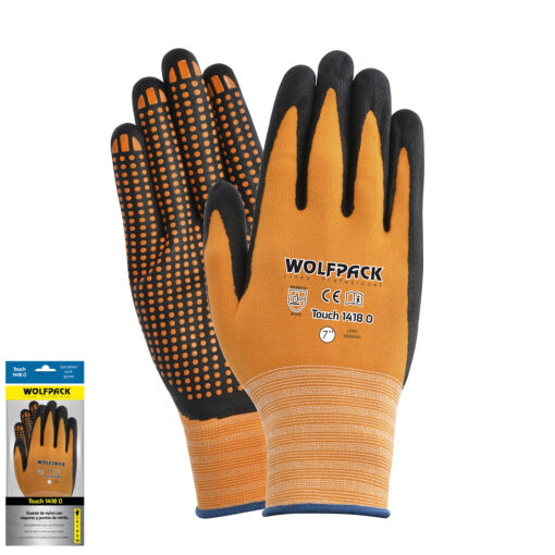 Guantes Nylon Con Palma En Foam y Puntos Nitrilo Touch 7" - Imagen 2