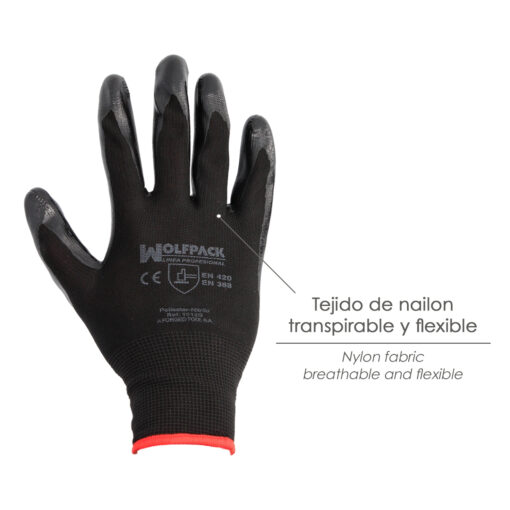 Guantes Nitrilo / Nylon Impregnado 9"