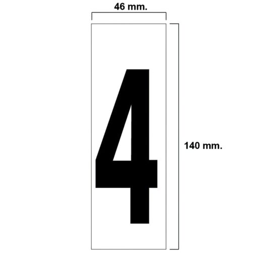 Numero Adhesivo 46x140 mm.   Nº 4 - Imagen 3