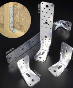 Soporte Para Madera Con Angulo Reforzado 65x88x285 mm. Conector Angular, Escuadra Fijación, Zapata Madera Soporte Pergola Madera