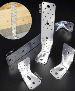 Soporte Para Madera Con Angulo Reforzado 65x88x450 mm. Conector Angular, Escuadra Fijación, Zapata Madera Soporte Pergola Madera