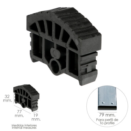 Contera Para Escalera Pronor 3 Tramos y Escalera 2 Tramos Con 12+12 Peldaños ( Perfil 79 mm.) - Imagen 2