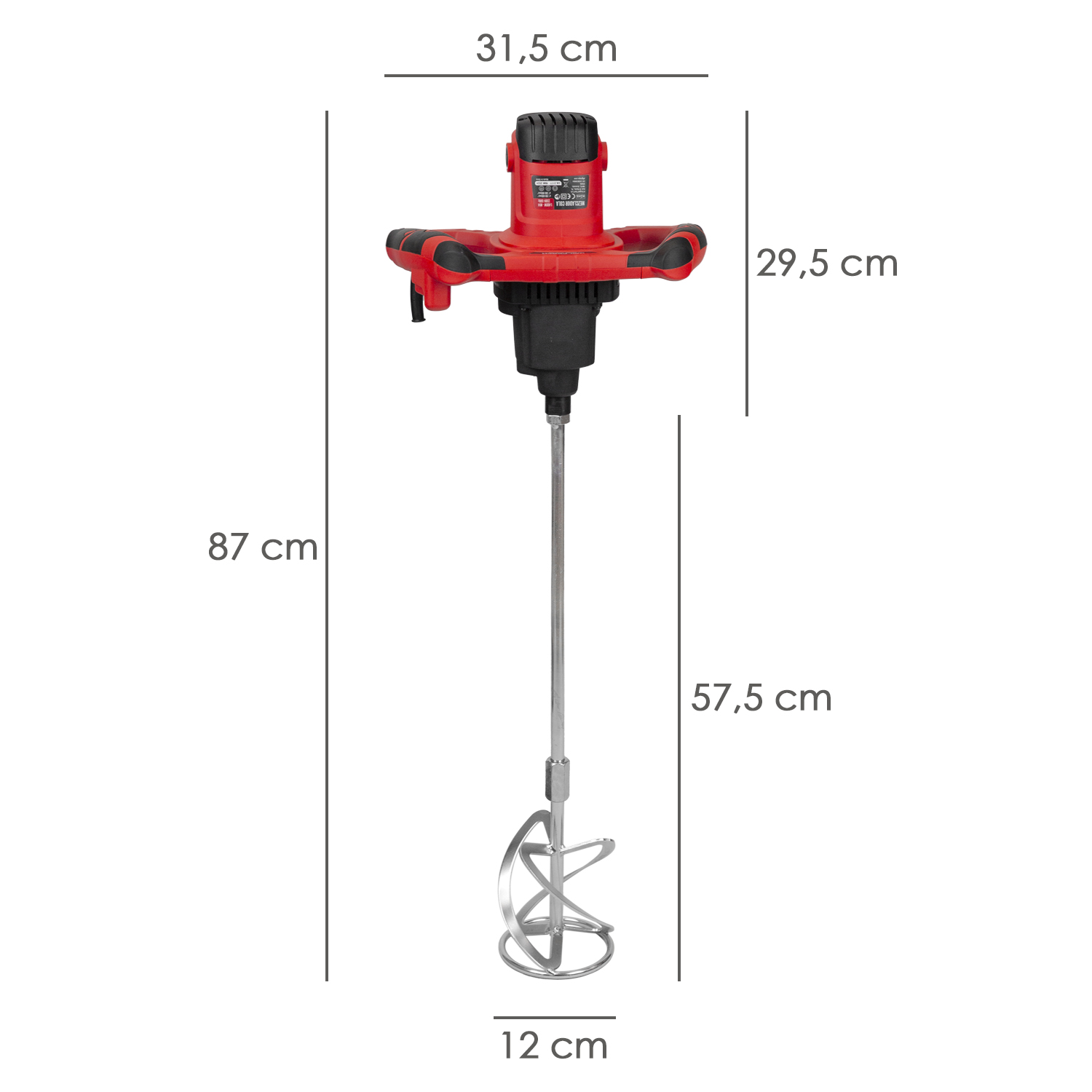 Mezclador Eléctrico 1400 Watt 6 Velocidades Con Variador de Potencia - Imagen 2