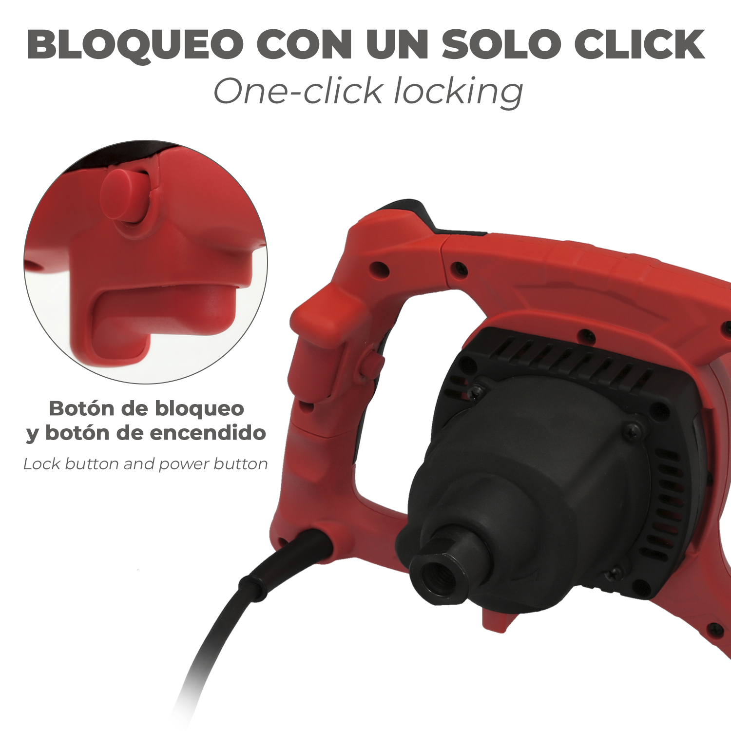 Mezclador Eléctrico 1400 Watt 6 Velocidades Con Variador de Potencia - Imagen 7