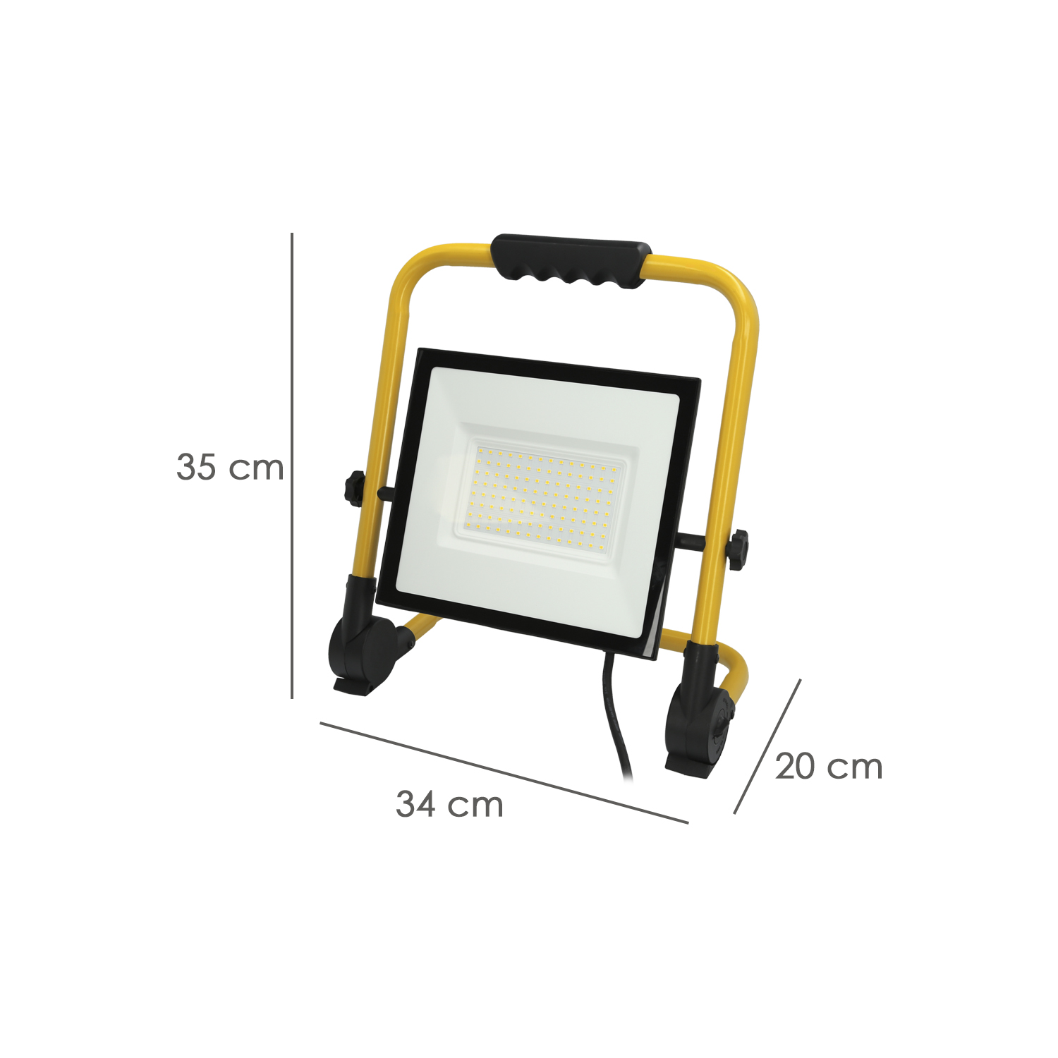 Foco Led Plano 100 Watt / 4000 K / IP 65 / 8000 lúmenes. Con Asa De Transporte. - Imagen 2