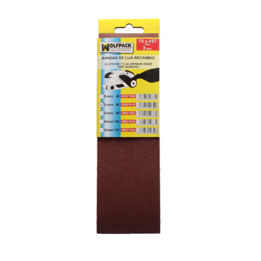 Lija Recambio Para Lijadoras De Banda  75x457 mm. grano  40 (Pack 3 Piezas) - Imagen 4